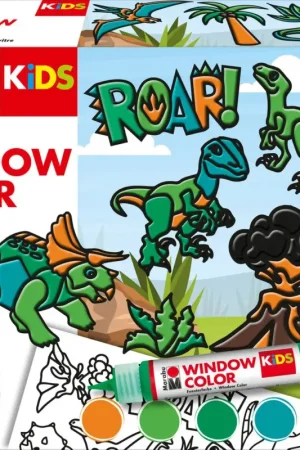 Coffret Window Color Marabu Kids « Dinosaure » Livraison Express