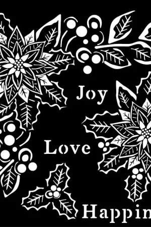 Pochoir « Joy, Love, Happiness » Produit De Marque