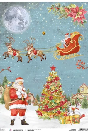 Soie de paille à motifs « Distribution des cadeaux » Promotion Saisonnière