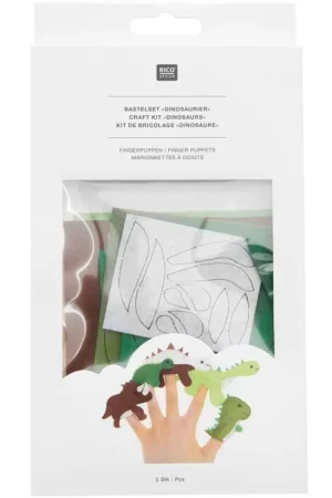Kit créatif marionnettes à doigts « Dinos » Expédition Rapide
