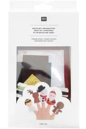 Kit créatif marionnettes à doigts « Noël » Certifié