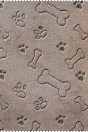 Acheter Direct Tissu polaire double face au mètre « Os et pattes de chien »