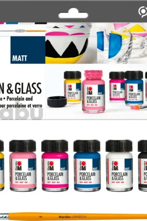Peintures Marabu Porcelain & Glass « Set débutant - Mat » Meilleure Vente