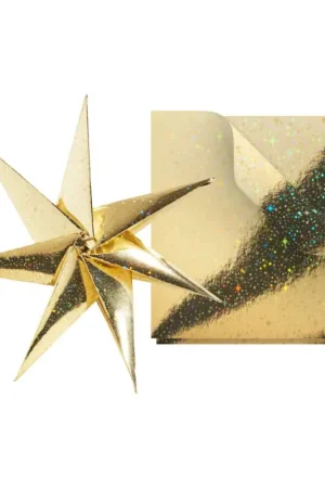 Prix Bas Papier de pliage « Holographie Or »