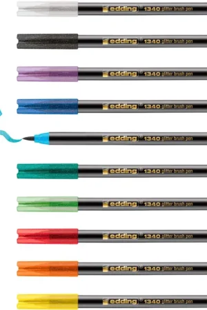 edding 1340 feutres pinceaux pailletés, set de 10 Prix Promo