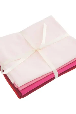 Assortiment de tissus Patchy Uni « Rose-Rouge » Prix Réduit