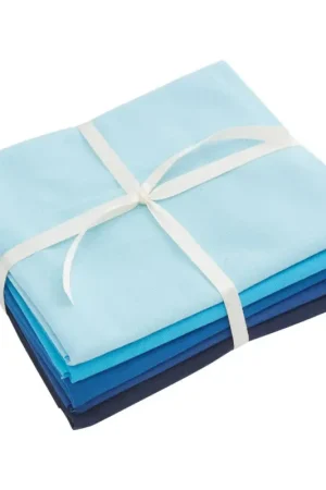 Assortiment de tissus Patchy Uni « Bleu clair-Marine » Offre Spéciale