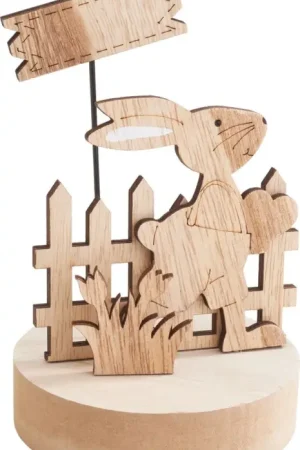 Meilleure Vente Décoration à emboîter VBS « Lapin avec panneau », 5 pc.