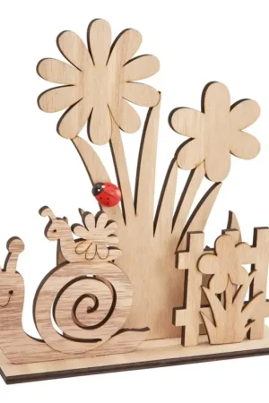 Achat Immédiat Décoration à emboîter en bois VBS « Jardin d'escargots »