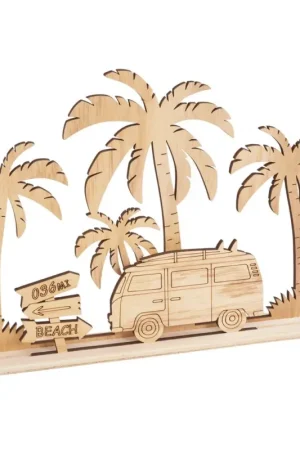Décoration à emboîter en bois VBS « Vacances en camping » Satisfait Ou Remboursé