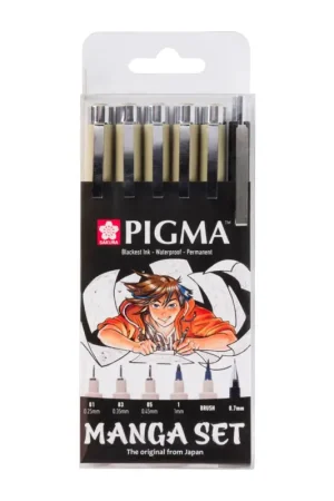 Sakura Pigma Micron "Collection Manga", set de 6 Dernière Chance