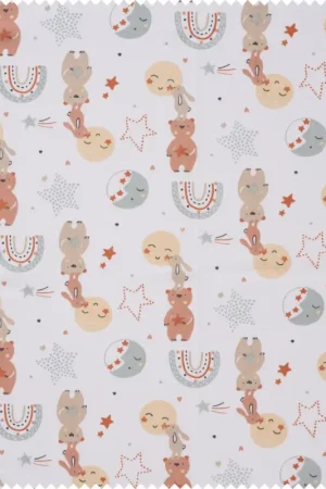 Tissu coton au mètre « La Luna » Certifié