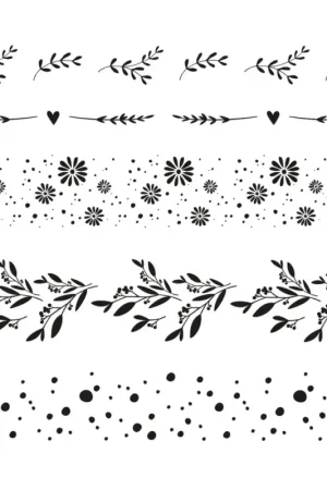 Tampons Clear Stamps « Motifs floraux » Prix Promo