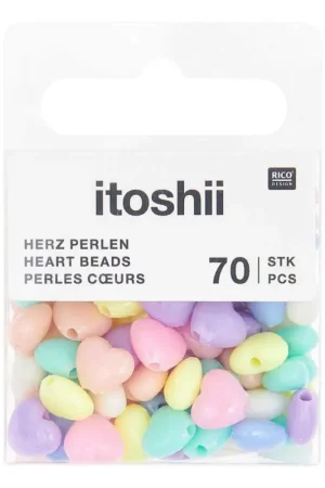 Assortiment de perles itoshii « Cœurs pastel » Dernier Modèle