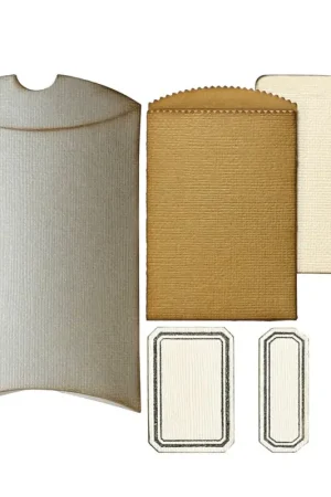 Expédition Rapide Gabarit d'estampe Sizzix Thinlits « Pillow Box + Bag by Tim Holtz »
