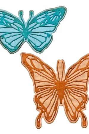 Gabarit d'estampe Sizzix Thinlits « Scribbly Butterfly by Tim Holtz » Expédition Rapide