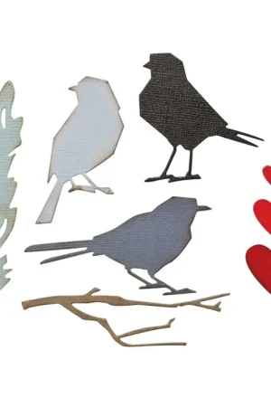 Offre Exclusive Gabarit d'estampe Sizzix Thinlits « Lovebirds by Tim Holtz »