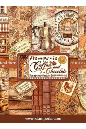 Prix Cassé Bloc de papier scrapbooking « Coffee and Chocolate »