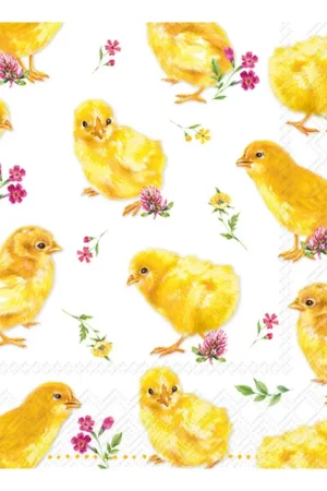 Serviette « Poussins jaunes » Paiement Sécurisé