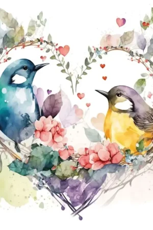 Commande En Gros Serviette « Loving Birds »
