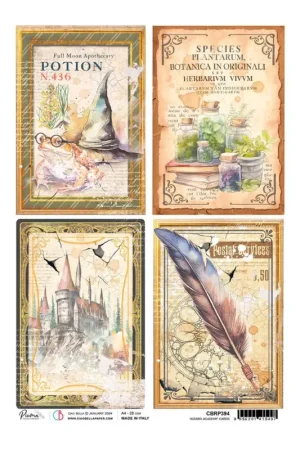 Top Vente Soie de paille à motifs « Wizard Academy – Cartes magiques »