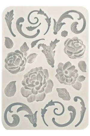 Moule en silicone « Brocante Antiques – Fleurs et rinceaux » Offre Du Jour