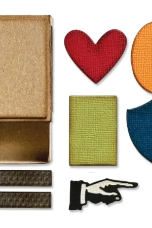 Retour Gratuit Gabarit d'estampe Sizzix Thinlits « Matchbox by Tim Holtz »