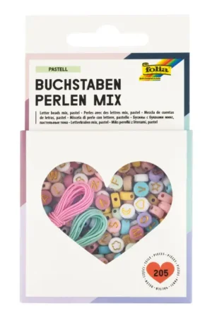 Achat Immédiat Assortiment de perles « Lettres pastel »