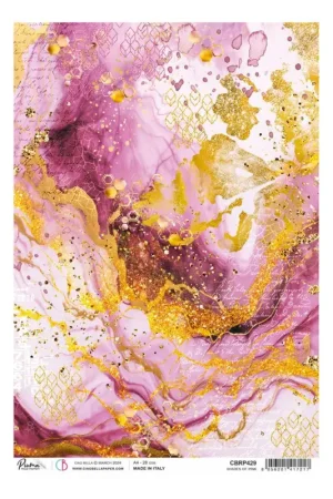 Soie de paille à motifs « Ethereal – Shades of Pink » Haute Qualité