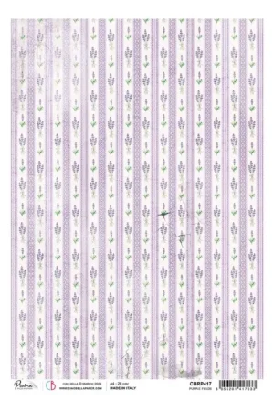 Jusqu'à Épuisement Des Stocks Soie de paille à motifs « Morning in Provence – Rayures lavande »