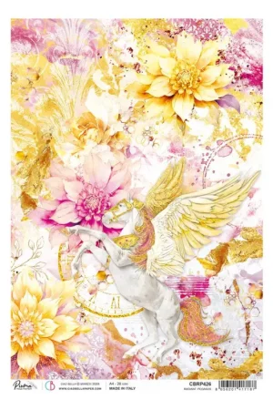 Expédition Rapide Soie de paille à motifs « Ethereal – Pegasus », A4