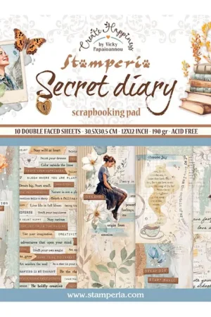 Bon Marché Bloc de papier scrapbooking « Secret Diary »