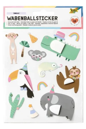Stickers boules papier alvéolé « Jungle » Usine Directe