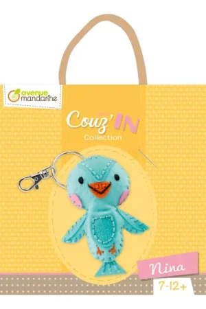 Authentique Kit de couture Avenue Mandarine « Mini Couz’IN – Nina l’oiseau »