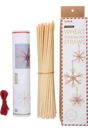 Soldes Kit créatif VBS « Étoiles en paille », instructions incluses