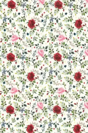 Expédié Aujourd'hui Tissu coton au mètre Westfalenstoffe « Florenz – Roses »