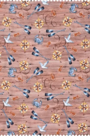 Tissu coton au mètre « Navigation » Dernière Chance