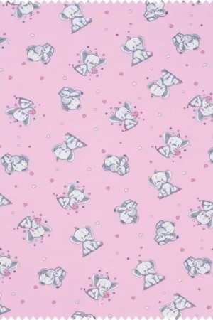 Tissu jersey au mètre « Petits éléphants » Nouveauté