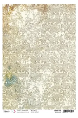 Soie de paille à motifs « Land of the Rising Sun – Vagues » Petit Prix
