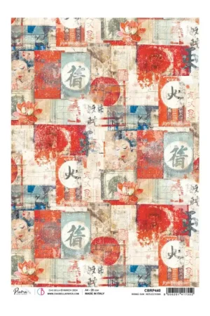 Soie de paille à motifs « Land of the Rising Sun – Reflections » Bon Plan