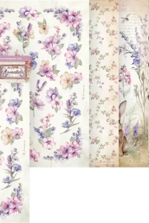 Quantité Limitée Assortiment de soies de paille à motifs « Lavande »