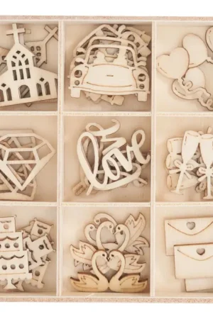 Nouvel Arrivage Pièces à disperser en bois « Mariage »