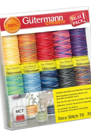 Gütermann Fil à coudre Deco-Stitch 70, Col. 3, Multicolor Remise