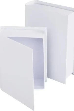 Offre Spéciale Boîtes VBS « Livre », set de 2, carton, Blanc