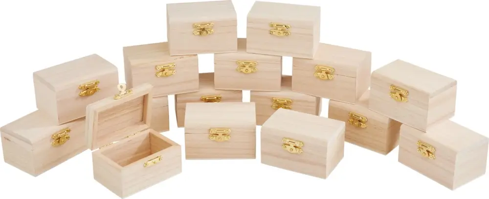 Coffres en bois VBS, 16 pc. Petit Prix