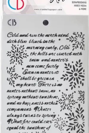 Commande En Gros Pochoir "Elegance of Blue - Winter Poem"