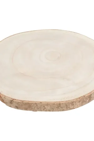 Jusqu'à Épuisement Des Stocks Plateau déco rondin de bois, sur pieds, Naturel