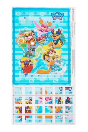 Panneau de tissu calendrier de l'Avent "Paw Patrol Mighty Pups", env. 150 x 80 cm Meilleur Prix