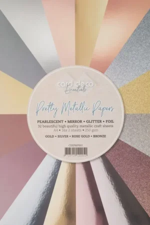 Assortiment de papiers métallisés et scintillants, A4, 32 feuilles Solde
