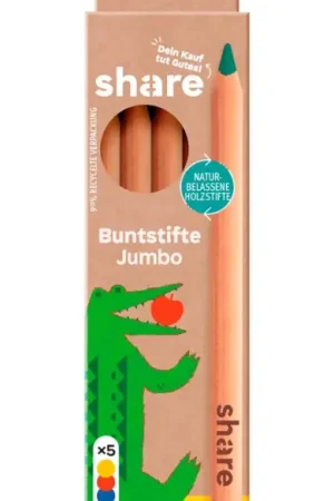 Offre Spéciale Crayons de couleur Jumbo share, set de 5